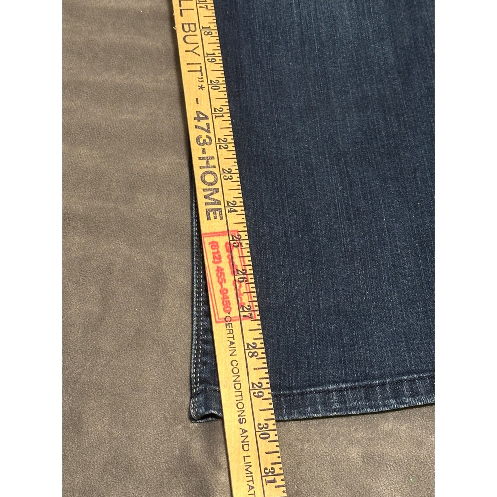 White House Black Market Boot Leg Jeans Dark Wash Blue Denim 8S Short Rise - Picture 6 of 8